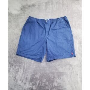 Polo Ralph Lauren Sz 2XLT Navy Blue Chino Shorts Men's Red Pony Short C10-5